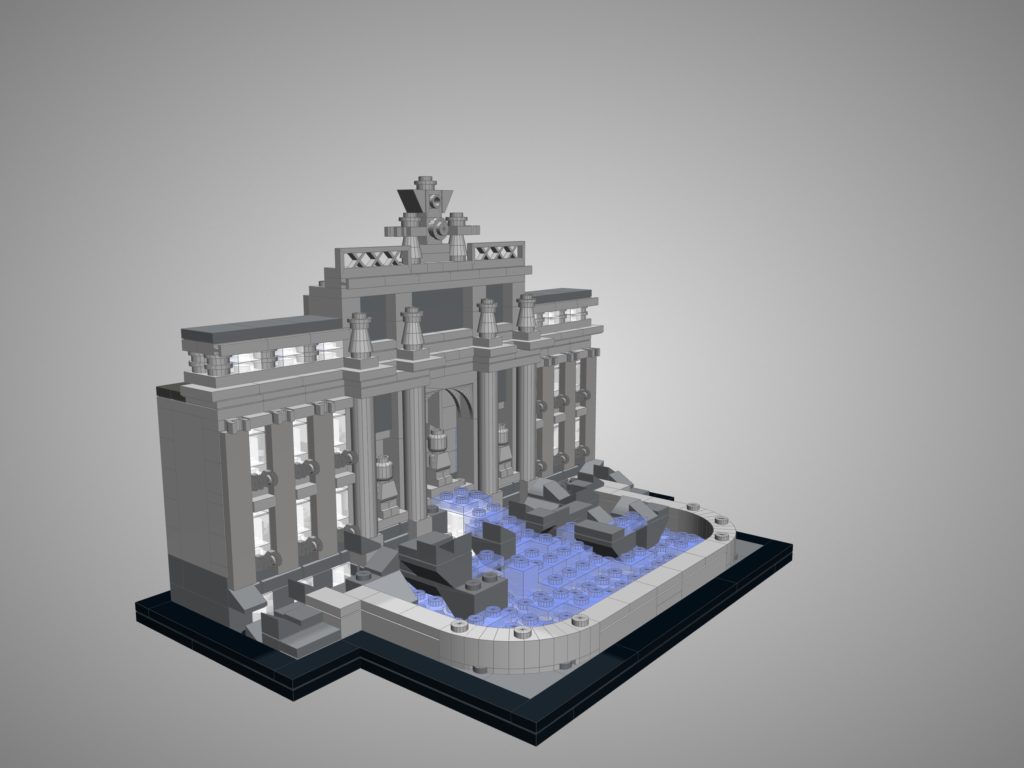 Lego Architecture model rendered in Shapeflow 3D iOS app