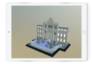 Lego model with image-based lighting and reflections on iPad Pro