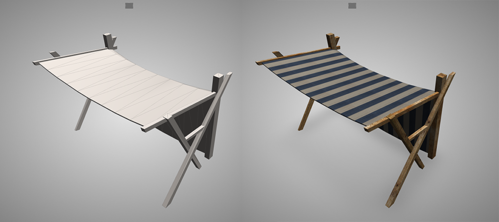 Canopy model with diffuse, normal and specular map